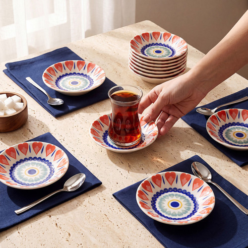 Acem 12 Parça Çay Tabağı 43422
