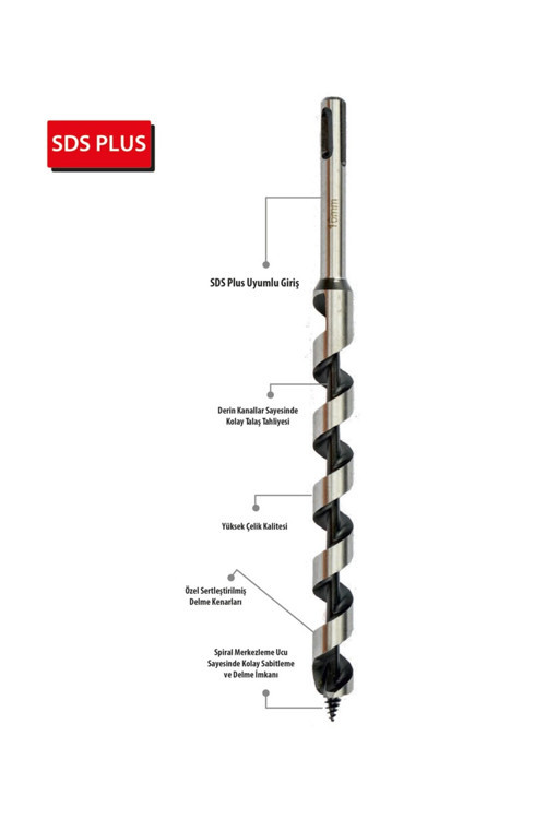Sds Plus Ahşap/Ağaç Matkap Ucu 10X460Mm