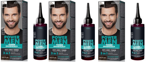 POWER MEN ANTİ-GREY TONER 3Ü1ARADA SAÇ SAKAL BIYIK 02 KOYU KAHVERENGİ – 3 ADET