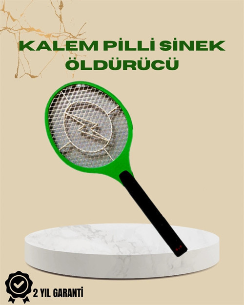 Yüksek Gerilimli Elektronik Sinek Öldürücü – Pil ile Çalışan, Güvenlik Izgaralı