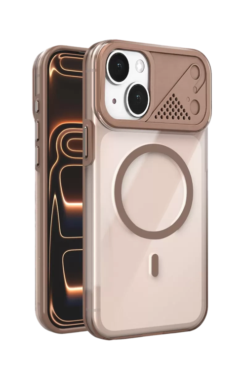 zentya4516 Mey İthalat® iPhone 14 Zinko Magsafe Kapak - Çöl Titanyum zd4526
