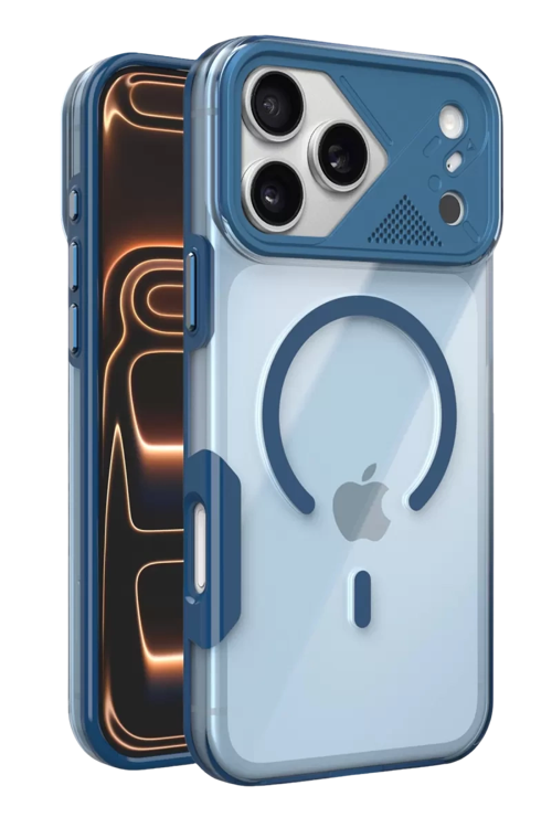 zentya4516 Mey İthalat® iPhone 17 Pro Max Zinko Magsafe Kapak - Lacivert zd4526