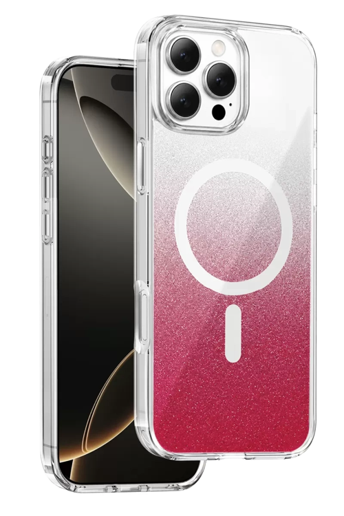 zentya4516 Mey İthalat® iPhone 16 Pro Max Sora Simli Magsafe Kapak - Kırmızı zd4526