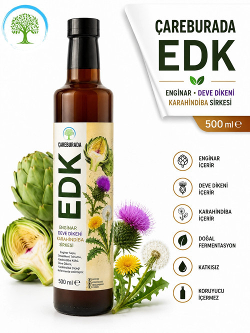 ÇareBurada EDK Sirke 500 ml | Enginar, Devedikeni, Karahindiba