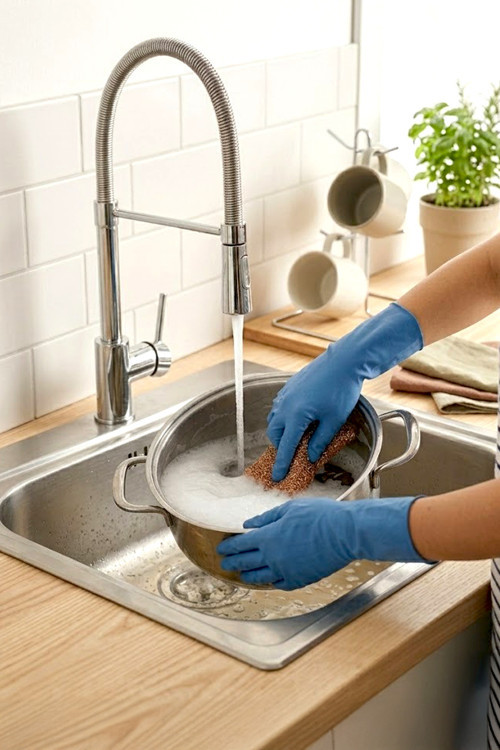 Myclean Çok Amaçlı Metal Glow Teflon Seramik Çizmez Telli Bulaşık Temizlik Süngeri