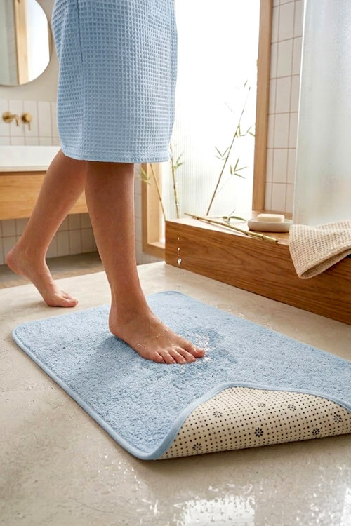 Kaymaz Tabanlı Yumuşak Banyo Paspası Halısı 40X60 Cm