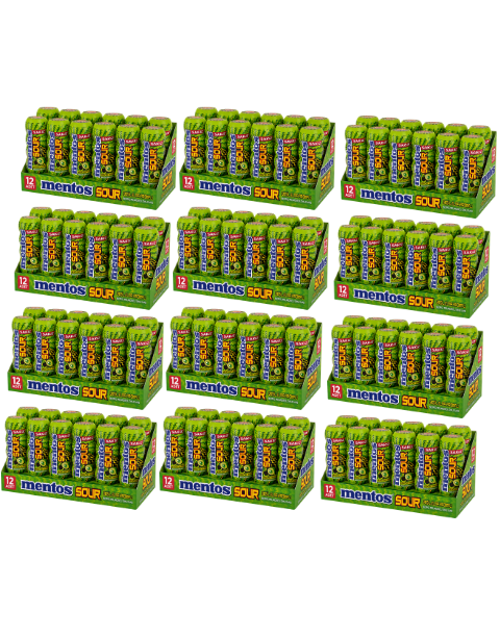 Sour Yeşil Elma Aromalı Şekersiz Tatlandırıcılı Ekşi Draje Sakız 30 GR X 12 Adet X 12 Adet