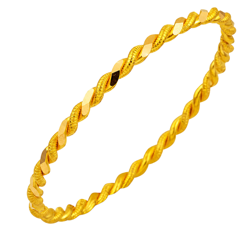 15 Gram 22 Ayar Adana Paftalı Burgu Bilezik - 22 / Sarı