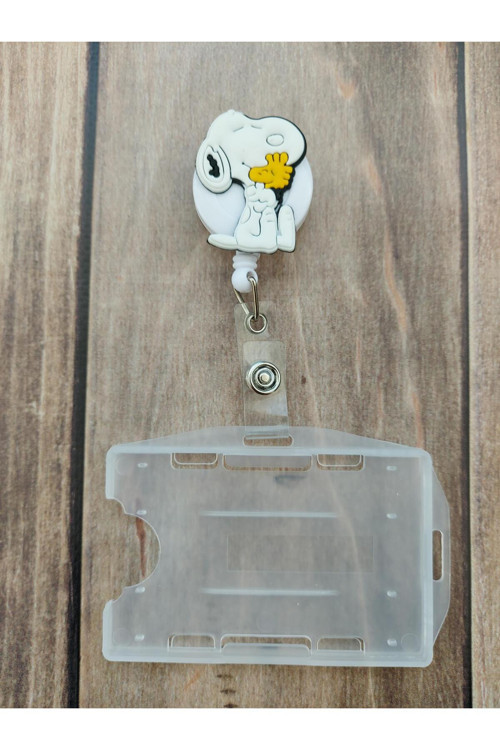 Snoopy Silikon Yoyo Yaka Kartlığı Yatay Dikey Kart Koruyucu