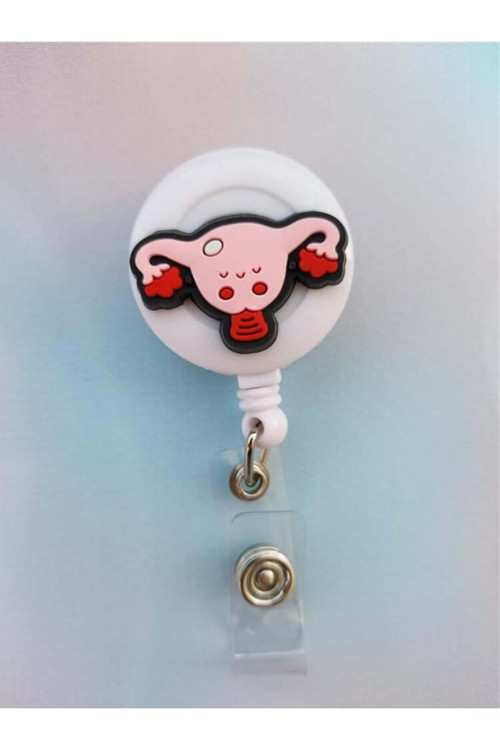 Uterus Kadın Doğum Silikon Yoyo Yaka Kartlığı Yatay Kart Koruyucu