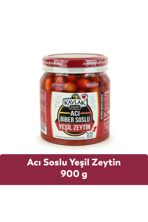 Soslu Kırma Yeşil Zeytin 900 Gr