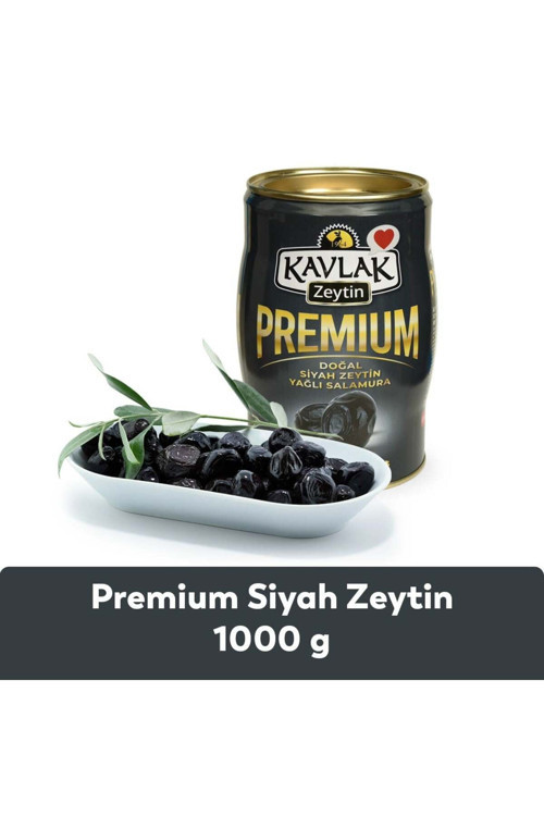 Premium Siyah Zeytin 1 Kg Teneke