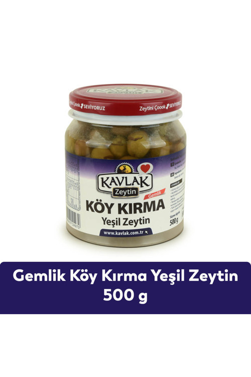 500 Gr Gemlik Taze Köy Kırma Yeşil Zeytin