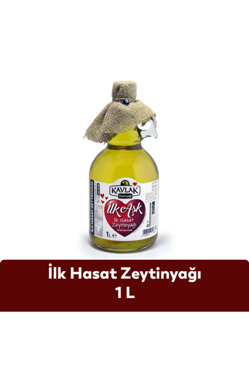 İlk Hasat Soğuk Sıkım Zeytinyağı 1 Lt Gallone Cam Şişe