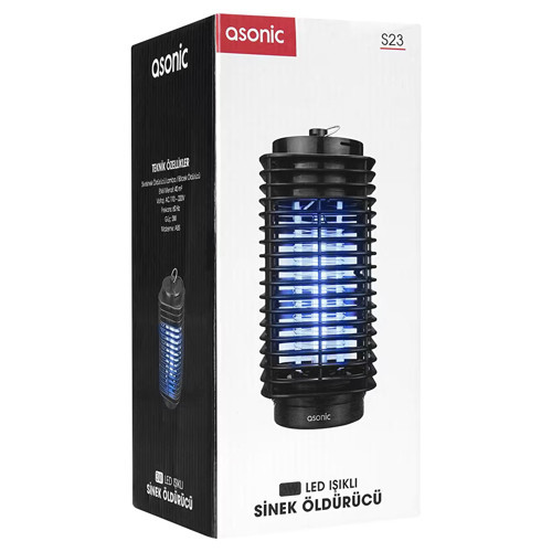 S23 Pro Siyah 3 Watt Açılabilen Alt Kapak Kokusuz Taşınabilir LED Mavi Işıklı Sinek