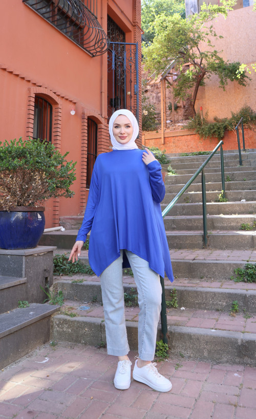 Yanları Yırtmaçlı Salaş Tunik