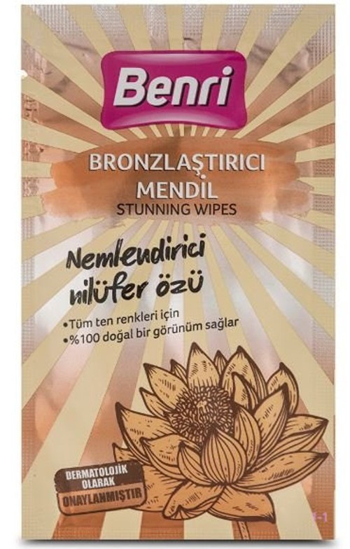 Bronzlaştırıcı Mendil Tek Kullanımlık Self Tanning Towel Yüz ve Vücut İçin Doğal Bronzluk Etkisi