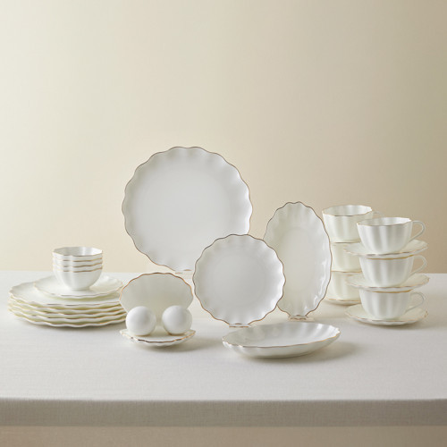 Fine Pearl Shell Gold 29 Parça 6 Kişilik Kahvaltı Takımı