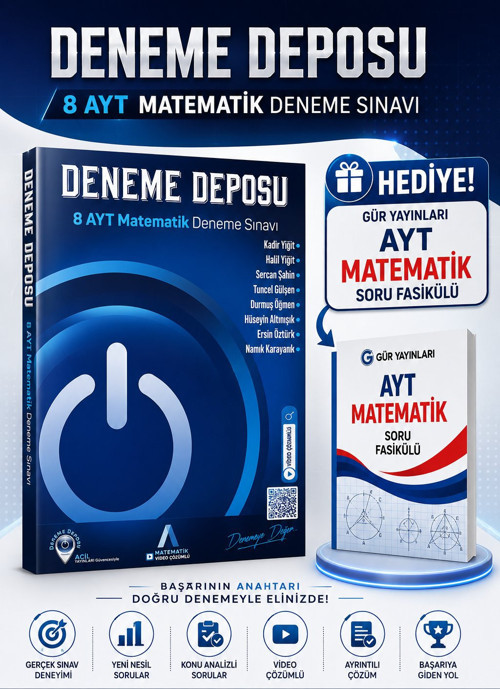 Acil Yayınları Deneme Deposu AYT Matematik 8 Deneme Sınavı-GÜR YAYINLARI AYT MATEMATİK SORU FASİKÜLÜ HEDİYE!!