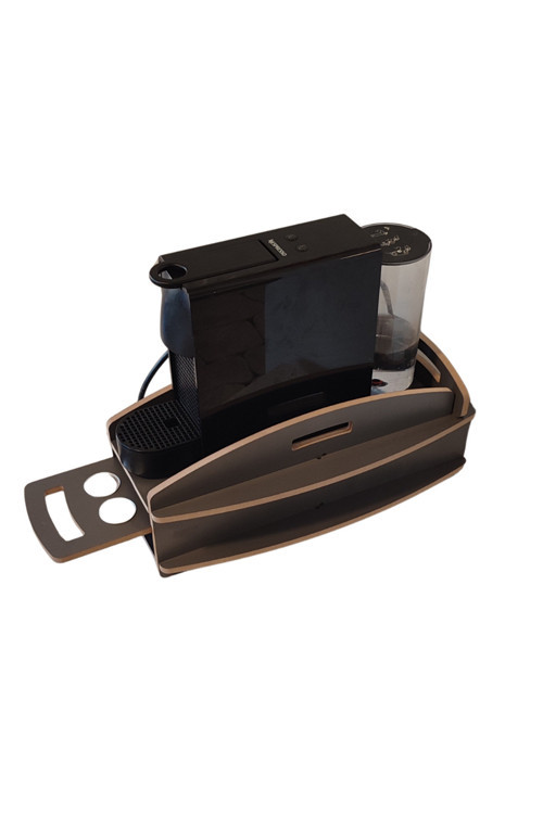 Nespresso Kapsül Standı Ve Çekmecesi – Kahve Makinesi Altlığı, Kapsül Düzenleyici Organizer (20X38X15 Cm)