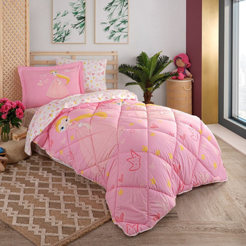 HOBBY UYKU SETİ TEK KİŞİLİK PRENSES PEMBE
