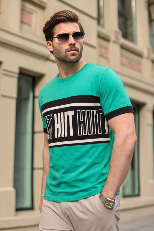 Erkek Yeşil T-Shirt - 3019