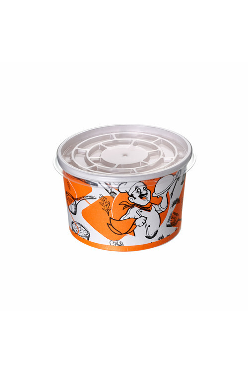 Karton Çorba Kasesi 16 Oz +Kapak 100 Adet