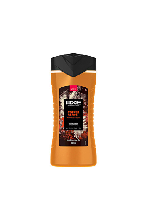 4 Adet Axe Duş Jeli 3İn1 Copper Santal 300 Ml