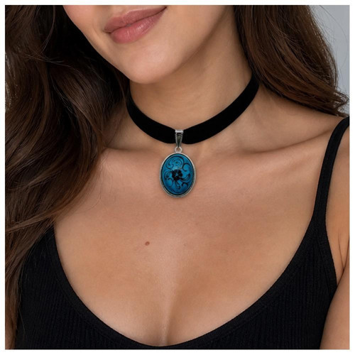 İznik Çini Desenli El Yapımı Vintage Choker