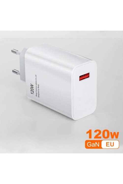 QÜMÜŞ 120 Watt Turbo Hızlı Şarz Aleti Adaptör ve Kablo Seti Type-c Samsung Galaxy Note 8 Uyumlu 3