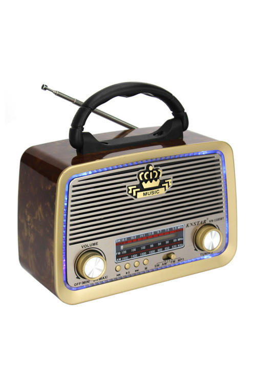 FİOPLUS 301 Nostaljik Radyo Bluetooth Hoparlör – Retro Tasarım – USB/TF/FM Destekli