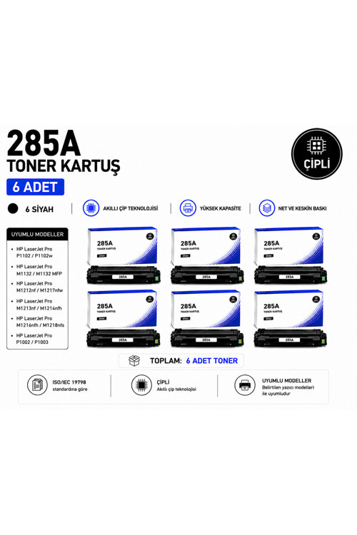 HP 285A Çipli Toner ( 6 Adet )