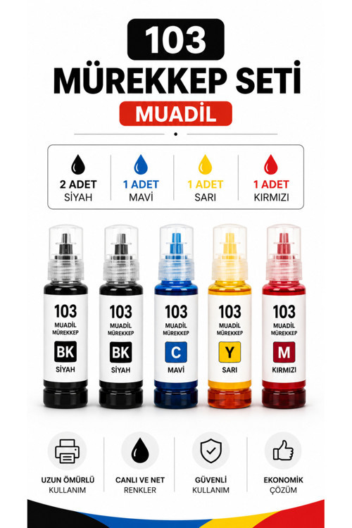 Epson 103 Muadil Mürekkep Seti