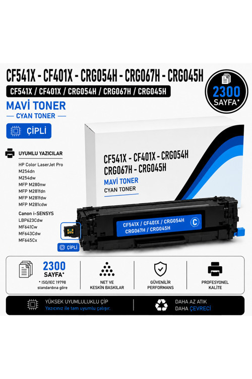 CF541X-CF401X-CRG054H-CRG067H-CRG045H Mavi