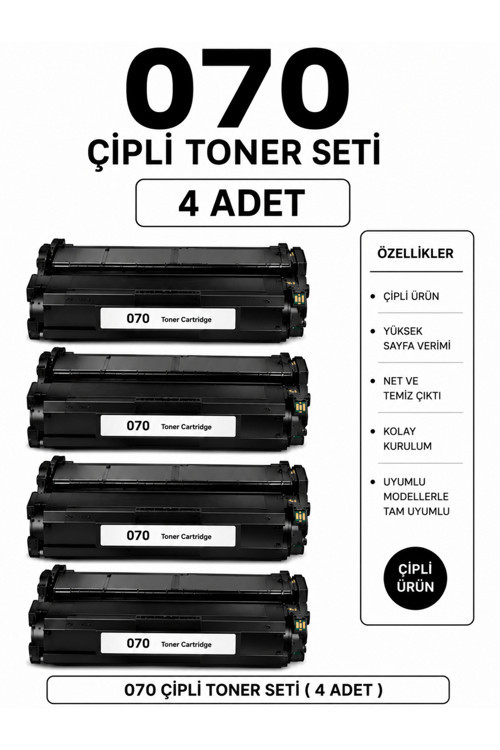 070 Çipli Toner Seti ( 4 Adet )