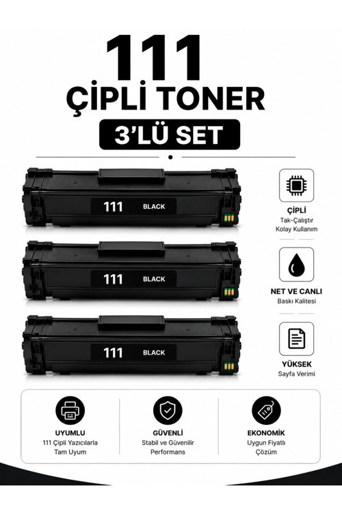 111 Çipli Toner 3'lü Set