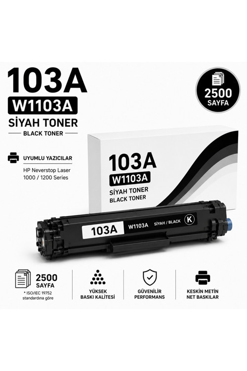 HP 103A-W1103A-1000-1200 Neverstop 2500 Sayfa
