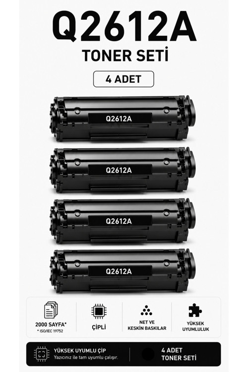 HP Q2612A Toner Seti ( 4 Adet )