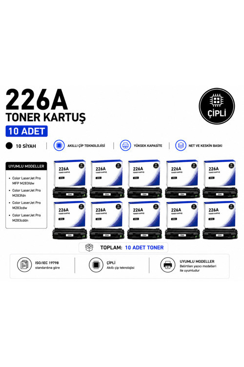 HP 226A Çipli Toner Seti ( 10 Adet )