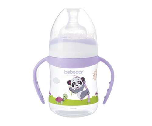 Geniş Ağızlı Kulplu Biberon 125 Ml Orta Akış