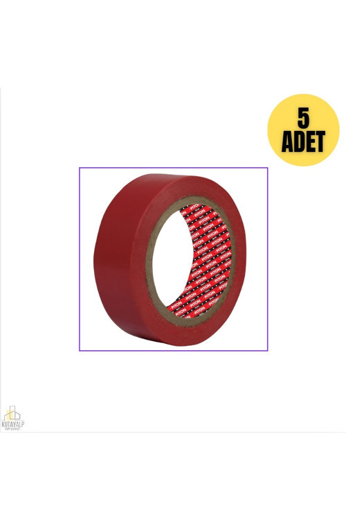 Elektrik Bandı İzole Bant kırmızı (5 ADET)