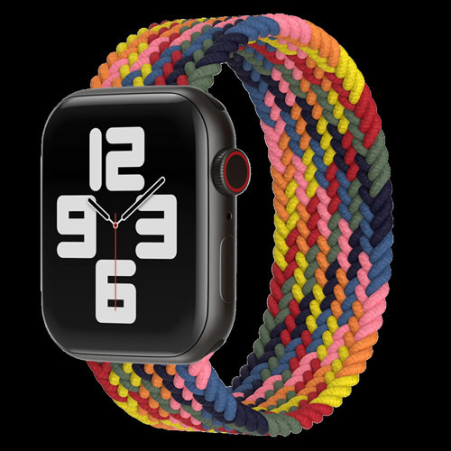 Apple Watch Hasır Band Kamuflaj 42/44/45 mm Kırmızı