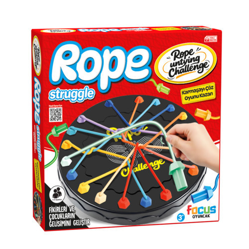 ROPE STRUGGLE KARMAŞAYI ÇÖZ OYUNU KAZAN LASTİK GEÇİRME ZEKA KUTU OYUNU