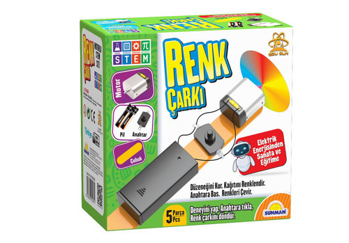 STEM Renk Çarkı - Eğitici Bilim ve Kutu Oyunu