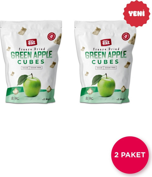 Elma Kuru Meyve Cipsi 20 G x 2 Adet Dondurularak Kurutulmuş Meyve - Freeze Dried