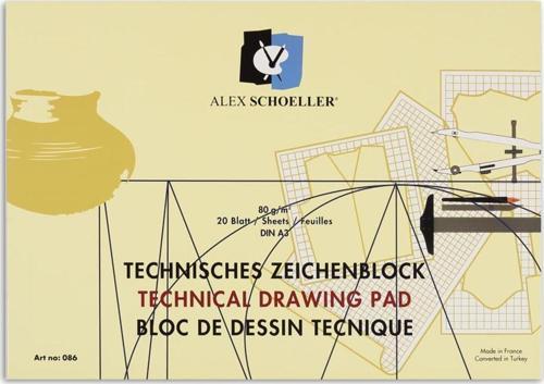 Alex Teknik Çizim Blok A3 20 Yp Yan 80 gr