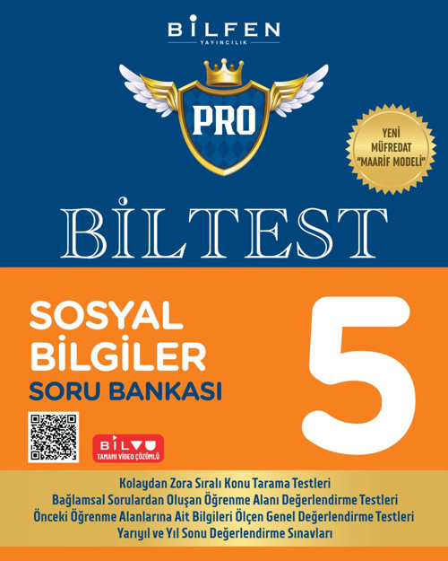 5.Sınıf Yeni Müfredat Maarif Model PRO BİLTEST SOSYAL BİLGİLER SORU BANKASI ( YENİ )