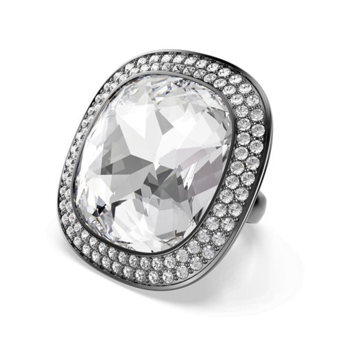 5760118 Swarovski Yüzük Una:Rıng Xl Cushıon Lıght Cry/Bru 55-60