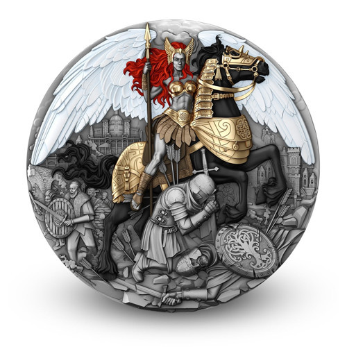 Savaşçı Kızıl Valkyrie Gümüş Sikke Coin