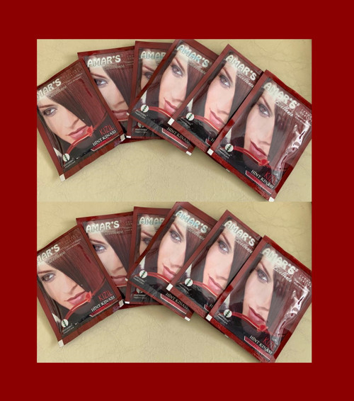 HENNA KINA İÇEREN SAÇ BOYASI KIZIL RENK 10g - 12 Adet